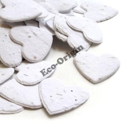 Heart Shaped Plantable Confetti in White