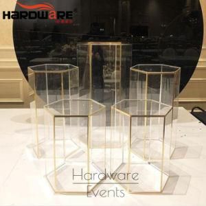 Events Customized Size Fancy Clear Acrylic Crystal Acrylic Wedding Cake Stand