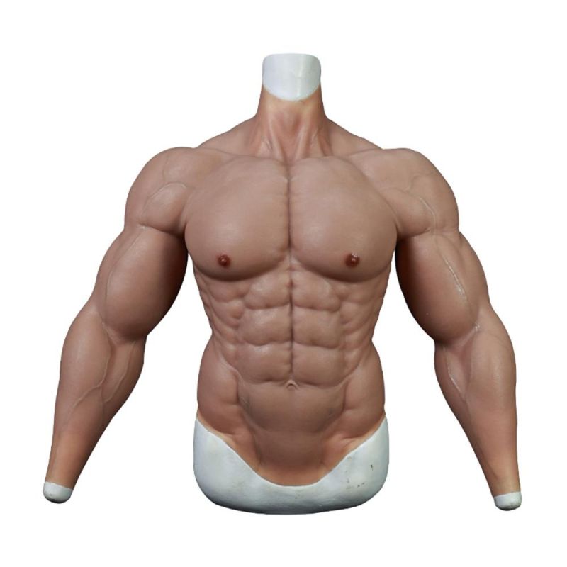 Boyi Silicone Strong Abdominal Muscles Vest Suit Costume with Realistic Chest and Belly Muscle for Cosplay Masquerade