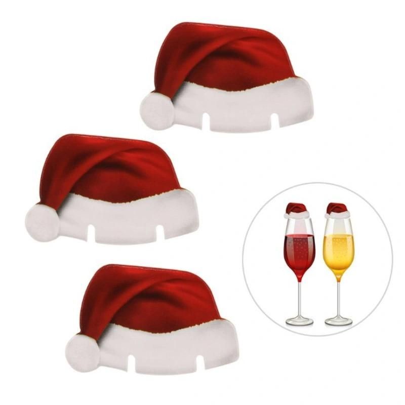 Christmas Decoration Santa Claus Hat for Bottle/Beer/Glass (10PCS)