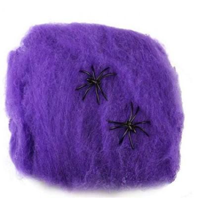 Halloween Spider Web Cotton Net with Spiders Halloween Decoration Supplies