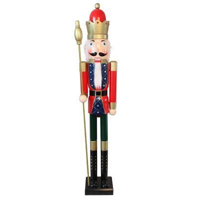 Giant Outdoor Christmas Nutcracker Decoration, High Quality 6FT Giant Wooden Soldier Nutcracker, Wooden Knight Nutcracker