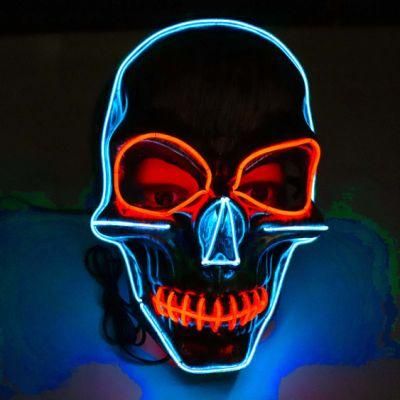 Neon Nightlife Men&prime;s Light up Scary Death Skull Mask