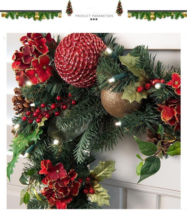 Wholesale Decorative Artificial Handmade Wreaths Christmas Garland