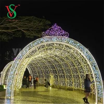 Outdoor LED Christmas Light Street Decoration LED Arch Motif Lights