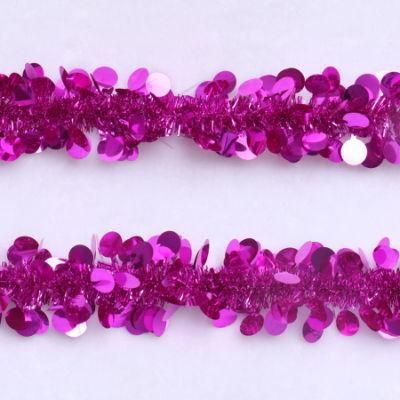 Christmas Garland Home Party Wall Door Decor Christmas Tree Ornaments Tinsel Strips with Bowknot Party Supplies Dropshipping