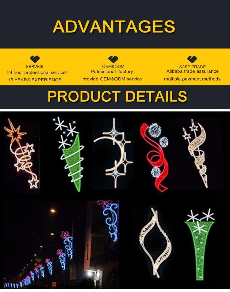 LED National Decoration 2D Pole Motif Light