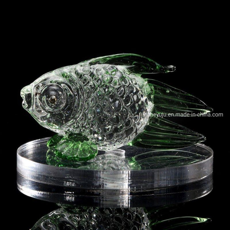 Souvenir Clear Crystal Fish Christmas Gifts with Five Colors