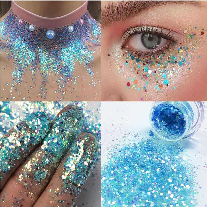 Holographic Glitter Shapes Mix Cosmetic Chunky Glitter for Crafts/Body/Nails Decoratuions