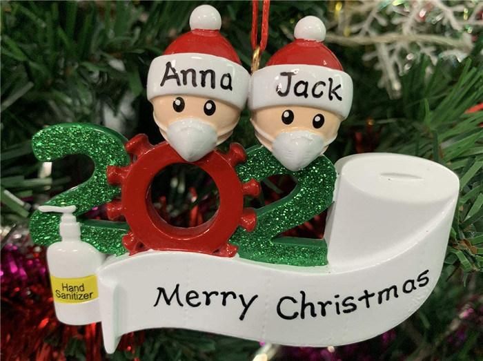 2020 Christmas Ornament for Family DIY Gift Tree Hanging Decoration Personalized Outdoor Christmas Decorations