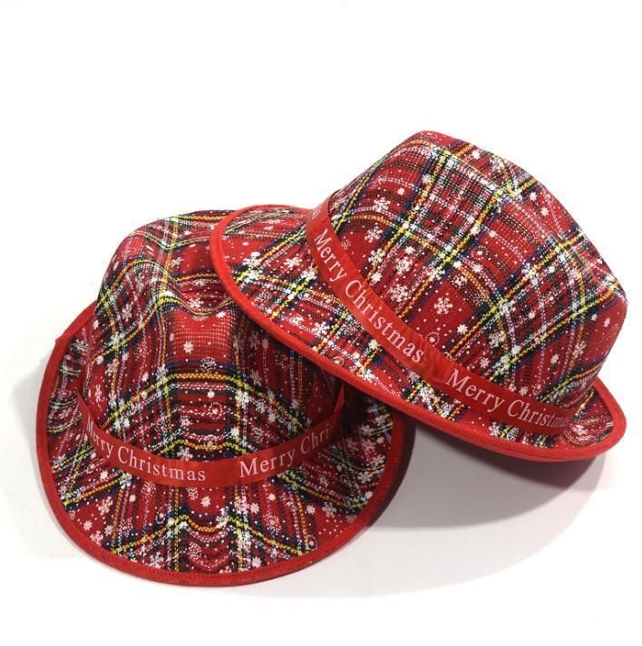 New Design Christmas Hat Cheap Custom Unisex Panama Hat High Quality OEM Hat for Chrismast