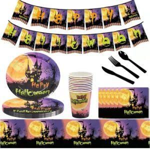Halloween Props Paper Cups Tableware Holiday Party Decoration Supplies