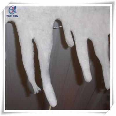 Fire Proof White Glittered Artificial Christmas Craft Icicle Snow Fringe