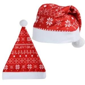 Promotional Unisex Adult Customized Logo Cheap Colorful Non-Woven Christmas Santa Hat