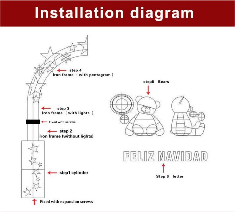 Outdoor Across Arch Motif Light for Street Decorations