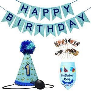 4 in 1 Pet Birthday Party Crown Cake Topper Decoration Props