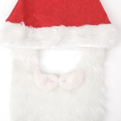 Men Christmas Plush Christmas Santa Hat Paty Fancy Dress Santa Hats with Beard