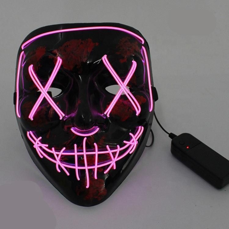 Halloween Decoration Light DJ Party Neon Glowing Rave LED Mask