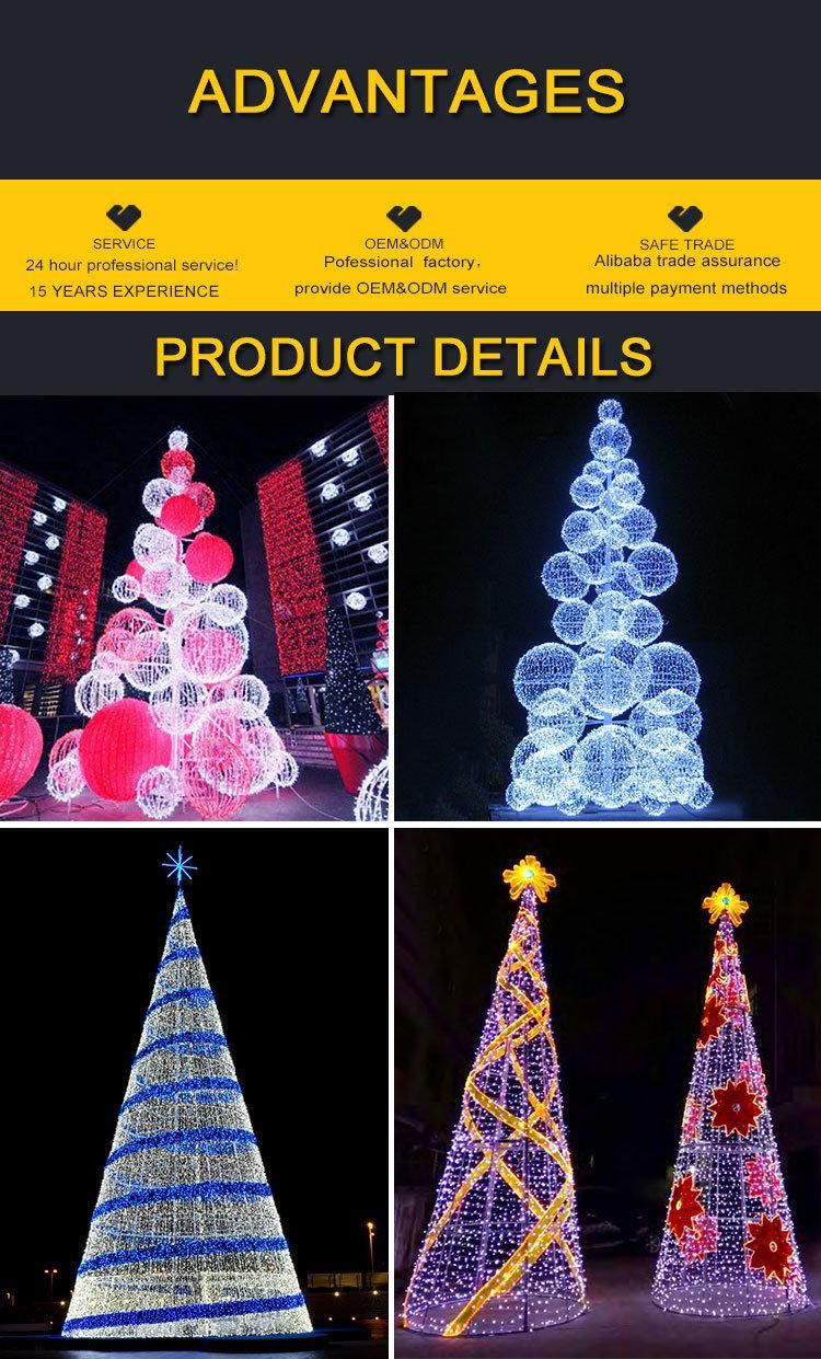 Customized 10m 12m 15m 18m 20m Commercial Giant Christmas Tree