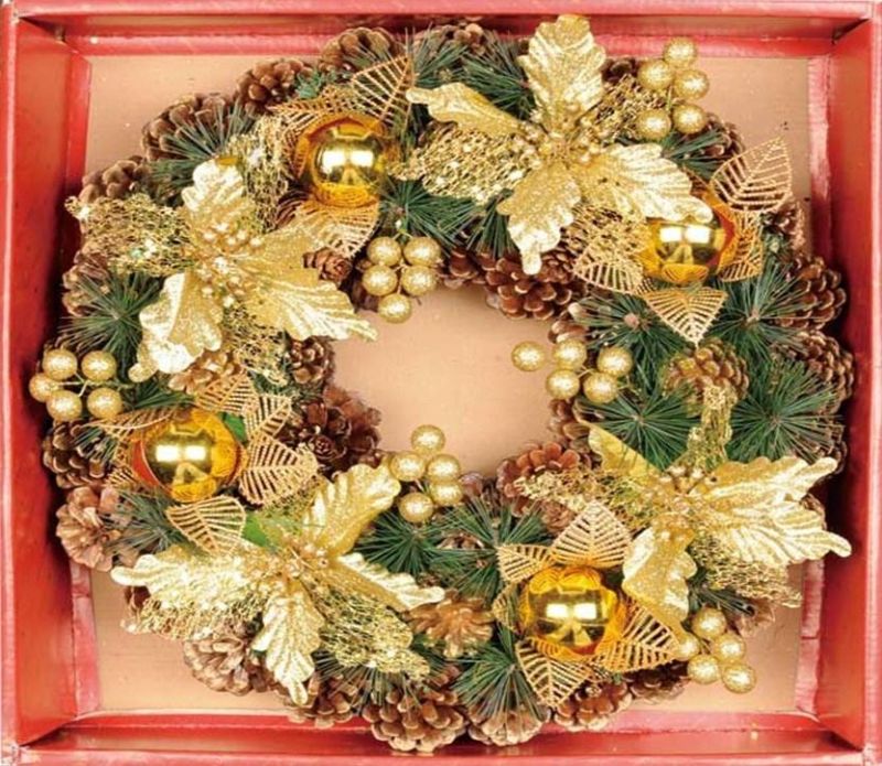 2020 Bulk Christmas Wreaths for Front Door Decorative Wreath