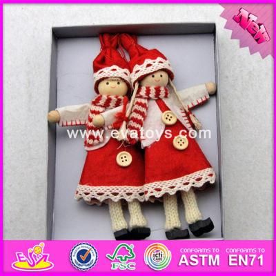 2017 New Products Lovely Characters Wooden Christmas Figurines W02A228