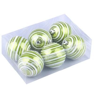 Green Hand Painted Christmas Ball Christmas Pattern Ball