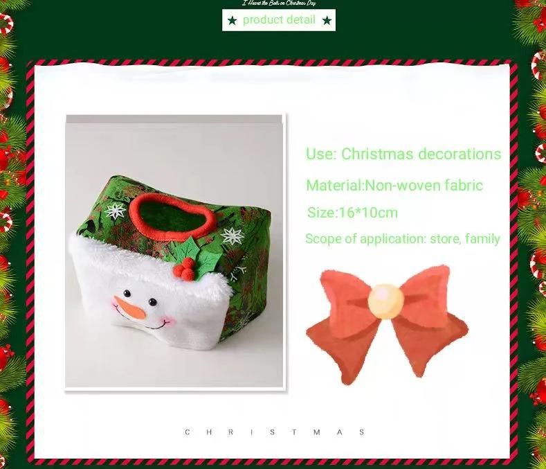 New Christmas Decoration Tissue Cover Christmas Desktop Atmosphere Arrangement Christmas Supplies Factory Wholesale