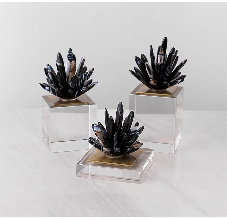 Modern Farmhouse Centerpiece Dining Table Accessories Finials Ornament Small Crystal Decoration