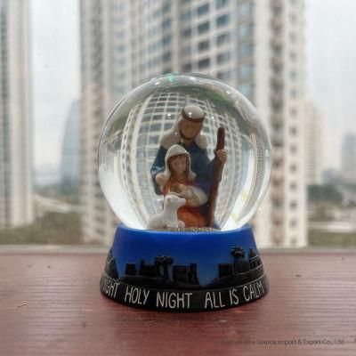 Resin Nativity 85mm Water Globe Christmas Gift