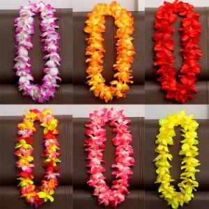 Hawaiian Hawaii Wreath Grass Hibiscus Flowers Birthday Tropical Costume Skirts Events Celebrate Decorations Supplies Party Decorations