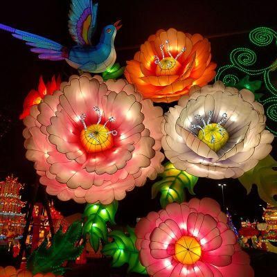 Holiday Light Festival Chinese Traditional Silk Flower Lanterns for Sale