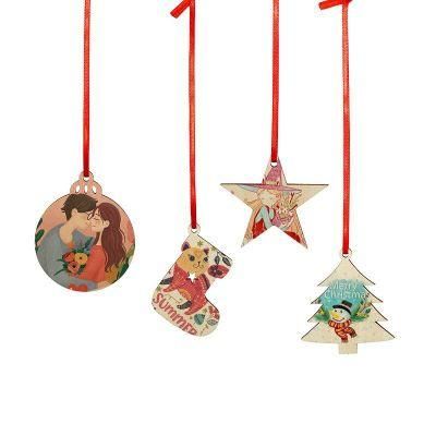 Original Color Double-Side MDF Christmas Ornaments