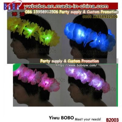 Irish Decoration LED Light Artificial Fabric Hawaii Flower Leis Custtom Jewelry Set Fans Products (B3111)