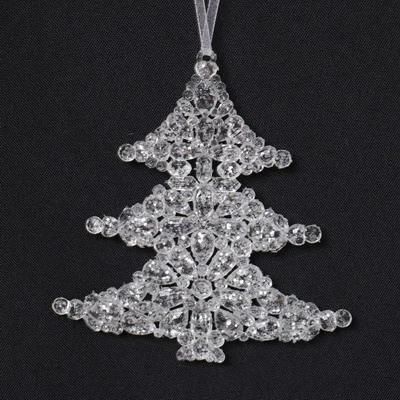 Wholesale Cheap Price 12.5*12cm Acrylic Tree Shape Hanging Ornament