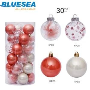 6 Cm Bronze Transparent Ball Christmas Decoration /30 PCS Christmas Ball Set