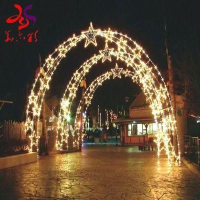 2021 New Christmas Holiday Arch Door LED Lighting with Stars