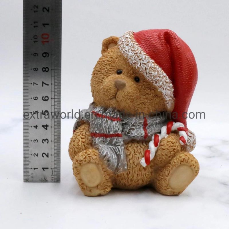 Resin Teddy Bear Money Box Piggy Bank for Christmas Gift