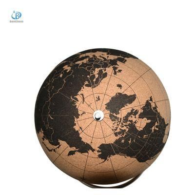 Cork Tellurion Globe with Durable Stainless Steel Base