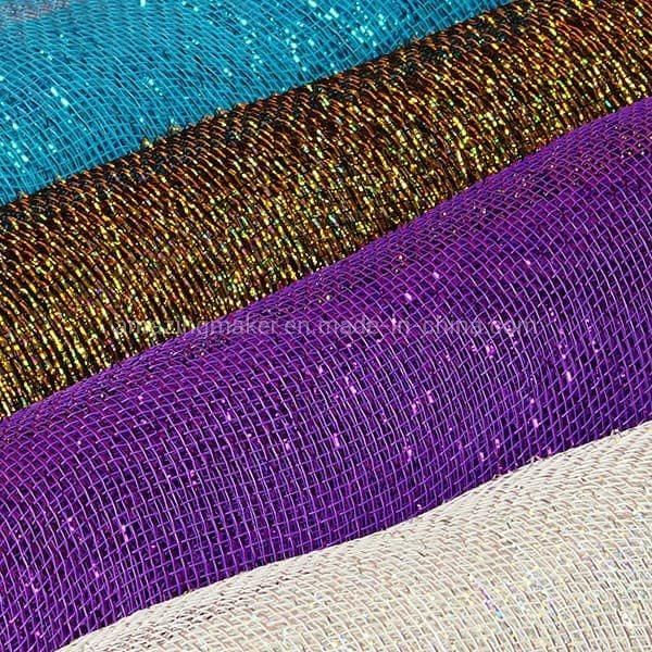 Premium Quality Half-Solid Metallic 21′′ Deco Mesh for Wedding Party