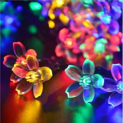 LED Solar Energy Lamp String Peach Blossom Cherry Blossom Lantern