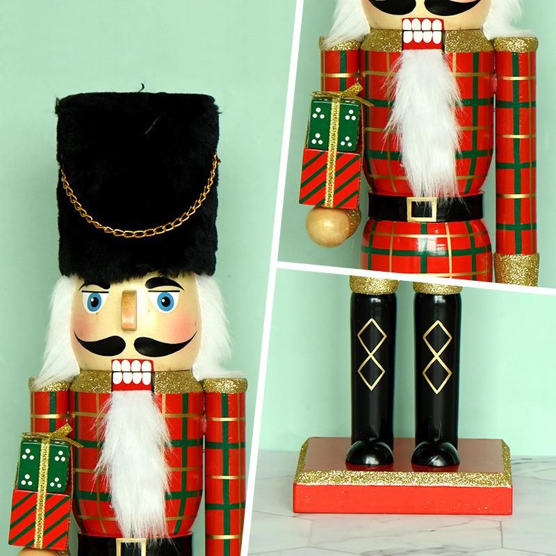 Wholesale 50cm Red and Green Wooden Christmas Nutcracker