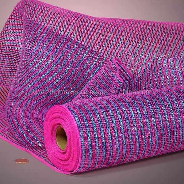 Most Popular Laser Two Color Metallic Deco Mesh (AM-DM018)