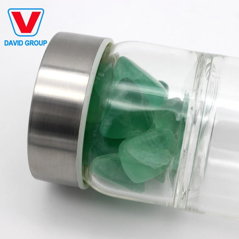 Promotional Christmas Gifts Gemstone Water Bottle Crystal Glass Water Bottle