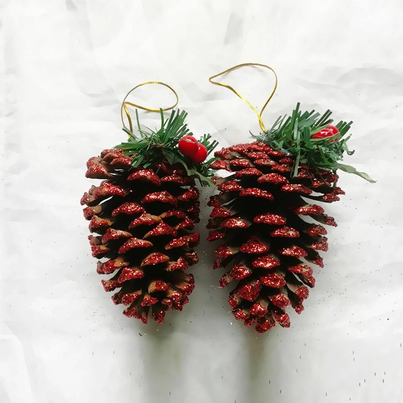 Christmas Home Decorations Pine Cones Made of Resin About 13 Cm Long