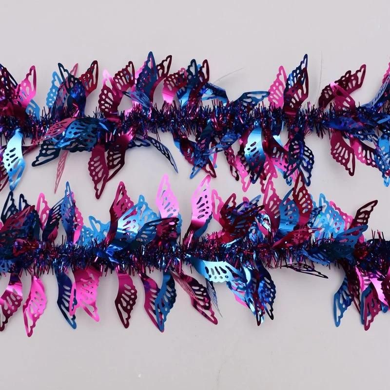 Yiwu Factory Direct Sale Multicolor 200cm Pet Christmas Tinsel Garland