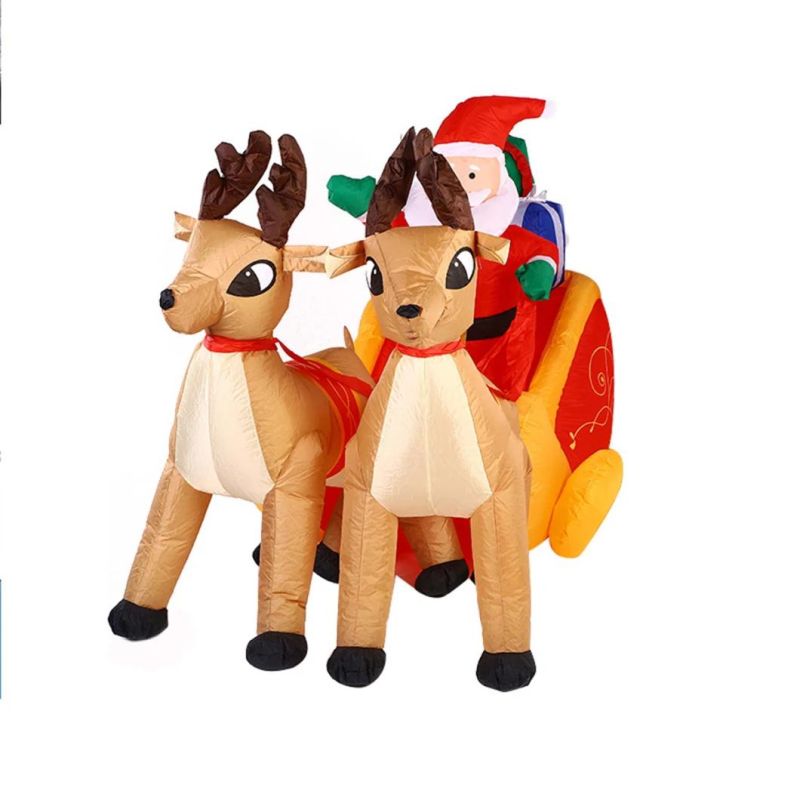 Moose Sleigh Inflatable Santa Claus Auto Trade Hair Lone Proud Air Mold Yard Decoration