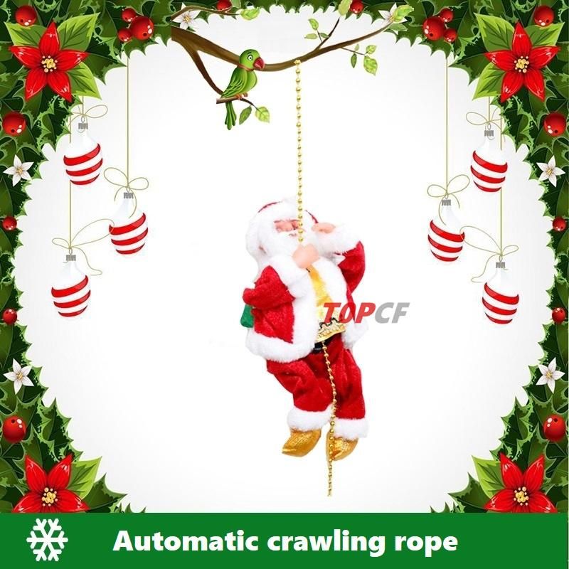 Dropshipping Electric Santa Claus climbing bead string decorations