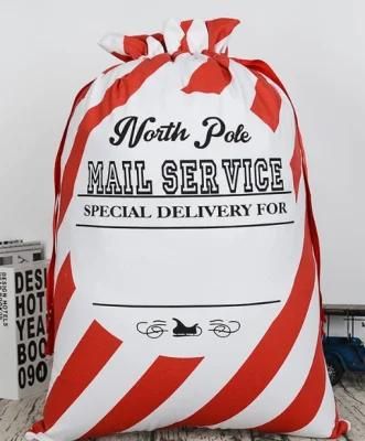 Wholesale Personalized Red Striped Christmas Sacks