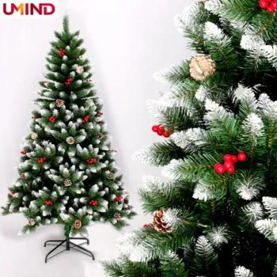 Yh1963 Commercial Custom Wholesale 240cm Ornaments Pine Cone Artificial Christmas Tree on Sale