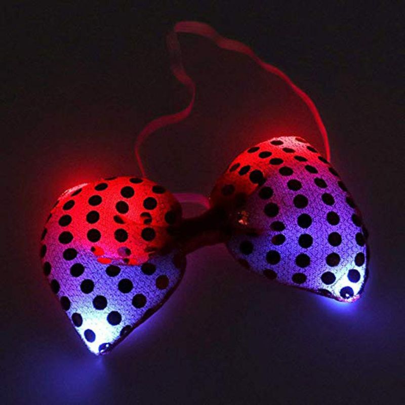 LED Light up Sequin Bow Tie Light up Bowtie Party